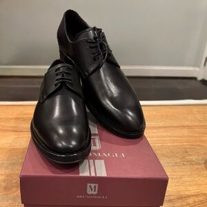 Bruno Magli Men Cilo Derby Oxford Dress Shoes Size US 9.5M Black Leather